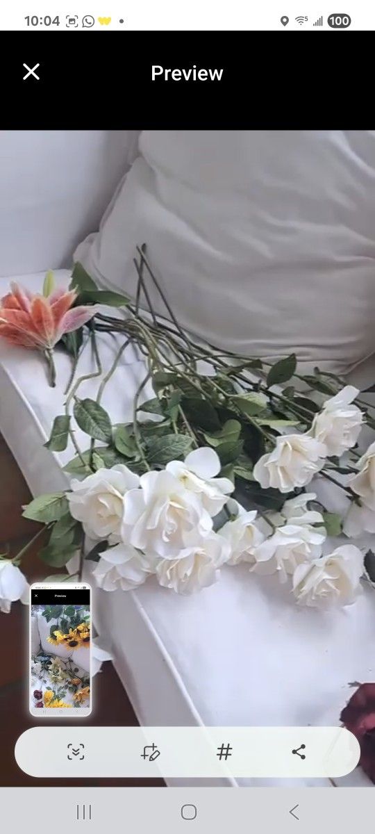 Long Stem Silk Flowers