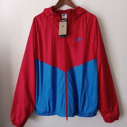 Size XLT Nike Men's Windrunner Lined Storm-Fit Jacket Red Blue Loose Fit