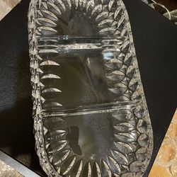 Elegant Clear Crystal Serving Tray