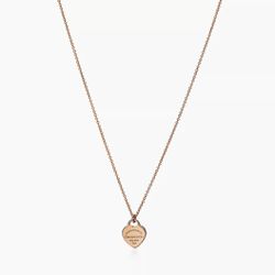 Tiffany Rose Gold Mini Heart Necklace