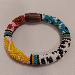 BRAIDED CUFF MAGNETIC CLASP BRACELET