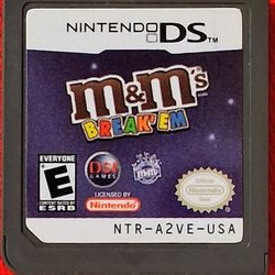 M&M’s Break ’Em Nintendo DS Original Game Cartridge Candy Puzzle Action Arcade Style Family Kids Handheld Video Game