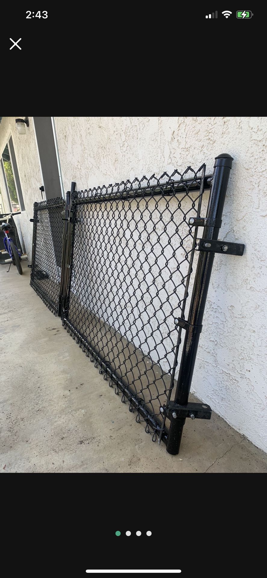 Chain-link gate 10 feet Lg By 4 feet ht
