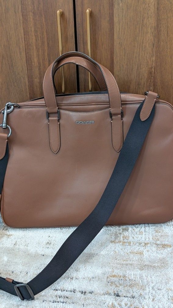 Coach Brown Signature Leather Sling Bag