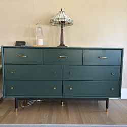 Seven Drawer Green Dresser 