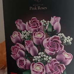 Pink Rose Lego Flowers