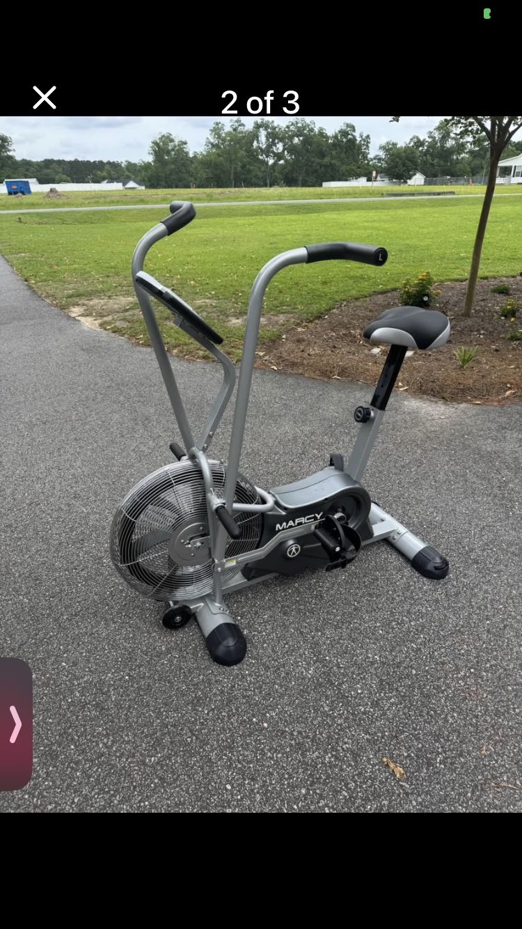 Marcy Air Resistance Exercise Bike With Fan Large Seat