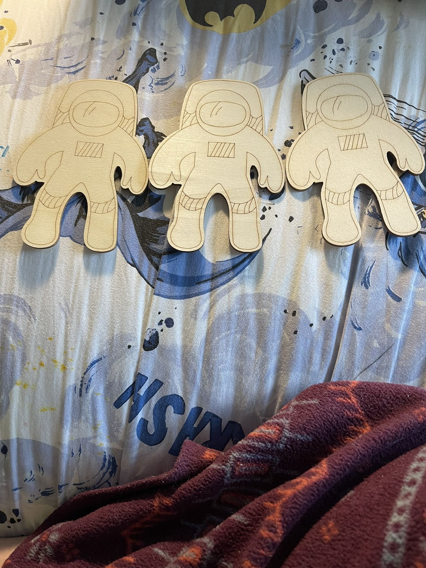 Astronaut Wooden Cut Out Pieces New