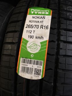 265/70/16 nokian AS 70k new