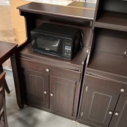 Kitchen Microwave Stand New Dresser Espresso 