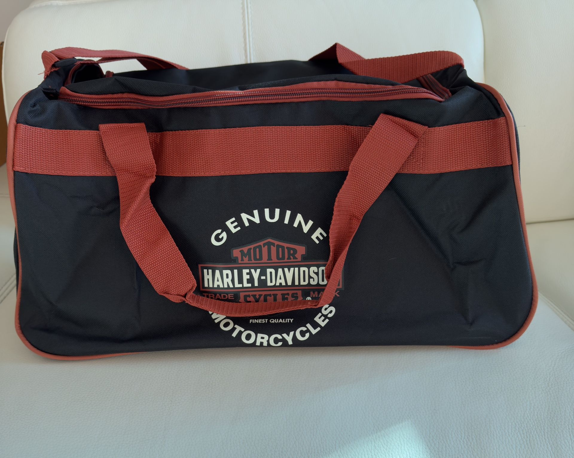 Harley-Davidson Classic Iconic H-D Sport Stripe Duffel Bag, Polyester Black