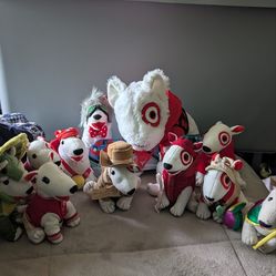 Bullseye target dog plush lot