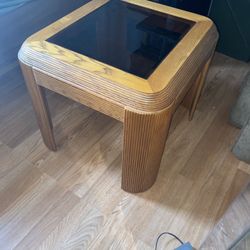 Two Oak Wood Tables 