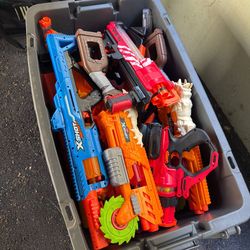 Lot of nerf blusters