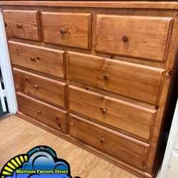 Pinewood Oak Nine Drawer Dresser New Chest Comoda De Pino 