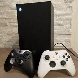 Xbox series X with Elite Controller and Other Controller.  All In Very Good Condition 