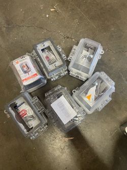 Commercial Electric 1-Gang Extra Duty Horizontal/Vertical Non-Metallic Weatherproof In-Use Outlet Cover (16-in-1-Configurations), Clear (Lot of 6)=P3-