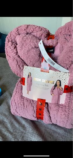Cozy wrap robe pink