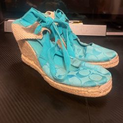 Teal Coach Sandals | Used and Discounted!