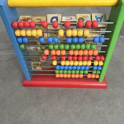 Alphabet and Abacus Beads Motor Skills Toy