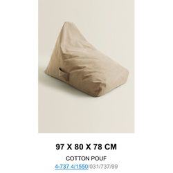 Zara Bean Bag Chair/Cotton Pouf