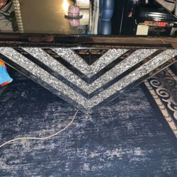 Diamond Shaped Glass Table 