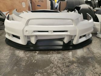 Evo X Varis Style V2 Front Bumper With Runduce Fiberglass Lip