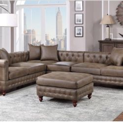 Sectional Sofa + Ottoman