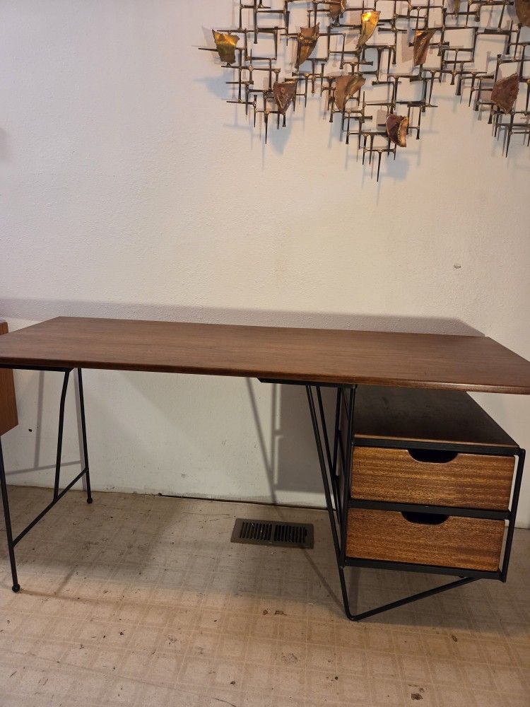 Mid Century Walnut Desk 