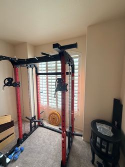 Power Rack with Cable Pulley System