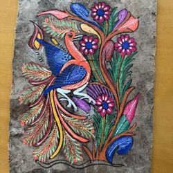 Vintage Amate Bark Painting