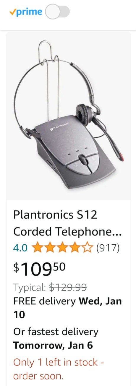Plantronics Telephone Headset System 
