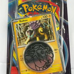 Pokémon TCG Raikou 2-Pack Blister (Sealed) 2 Packs + Promo + Coin