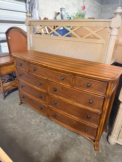 Bassett Tropical Dresser  64”w x 19.5”d x 40”h