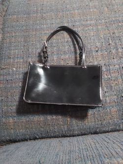 Black Patent Leather Mini Handbag