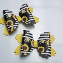 Mickey Sunflower Pigtail Set