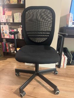 Black Office Chair with Wheels