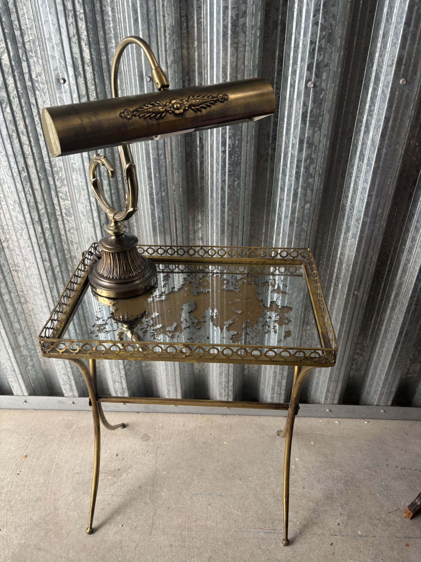 Mirror End Table