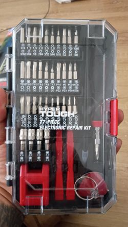 HYPER Tough 77-Piece Electronic Repair Kit w/ Hard Case, Precision Tools