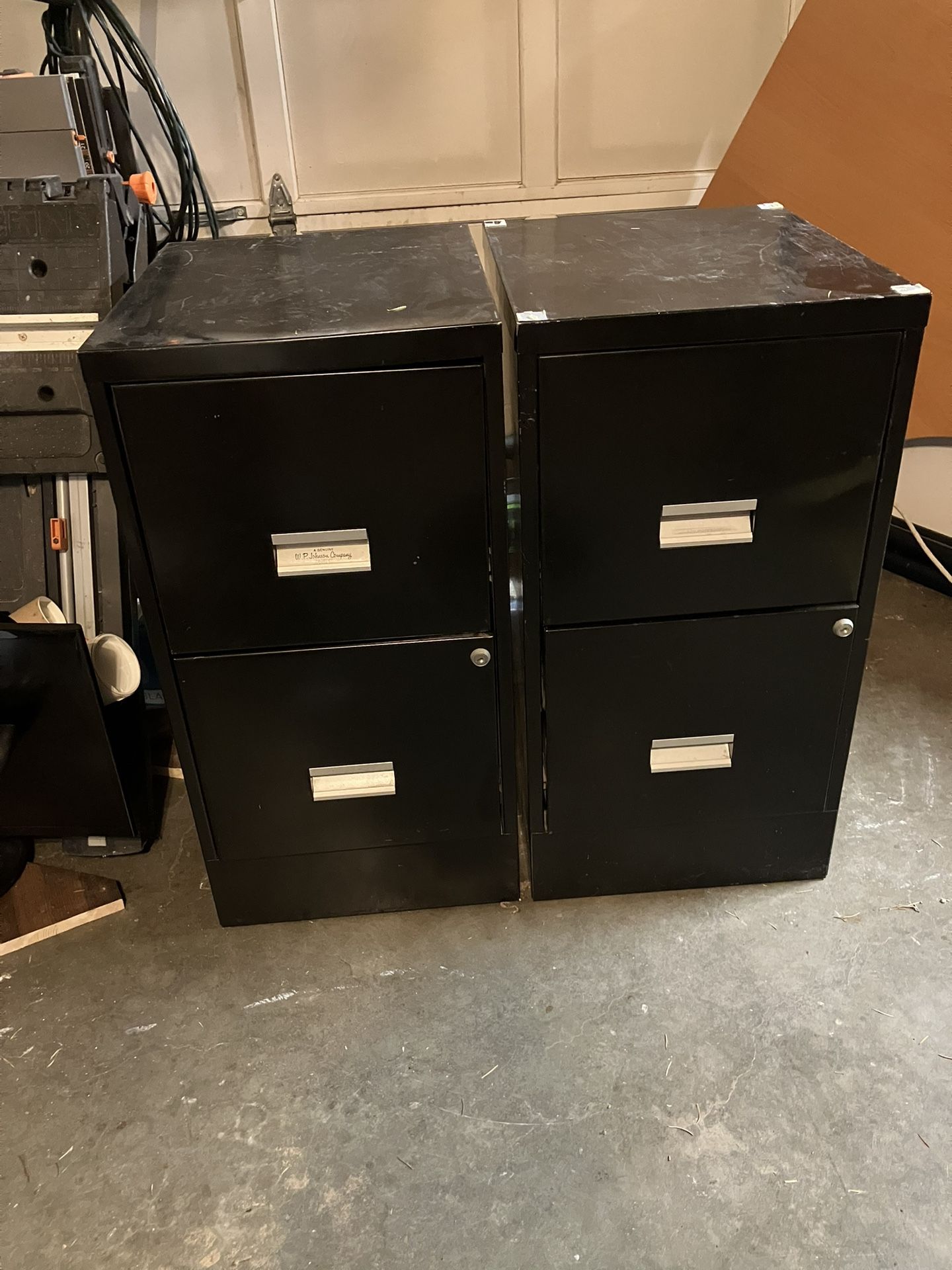 Black 2-Drawer Filing Cabinets