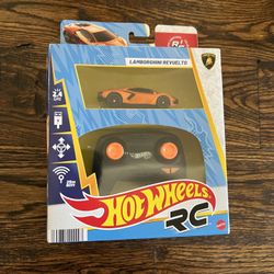 Hot Wheels RC Toy Car, Remote-Control Lamborghini Revuelto in 1:64 Scale, Recharge with USB Cable, Races & Stunts On- and Off-Track with Turbo Boost