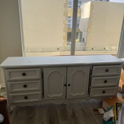 White Solid Wood, Credenza, Buffet Sideboard, Tv Stand Table Dresser