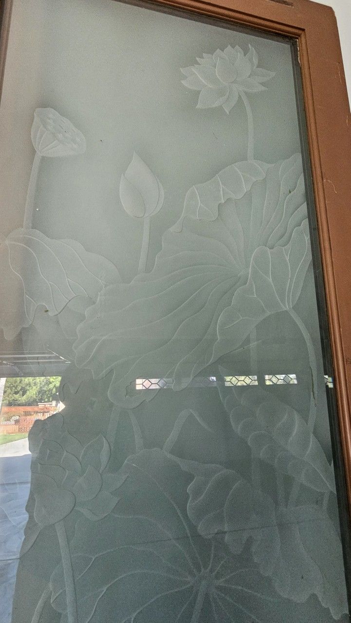 2 Stunningly Beautiful Custom Made Glass And Wood Doors