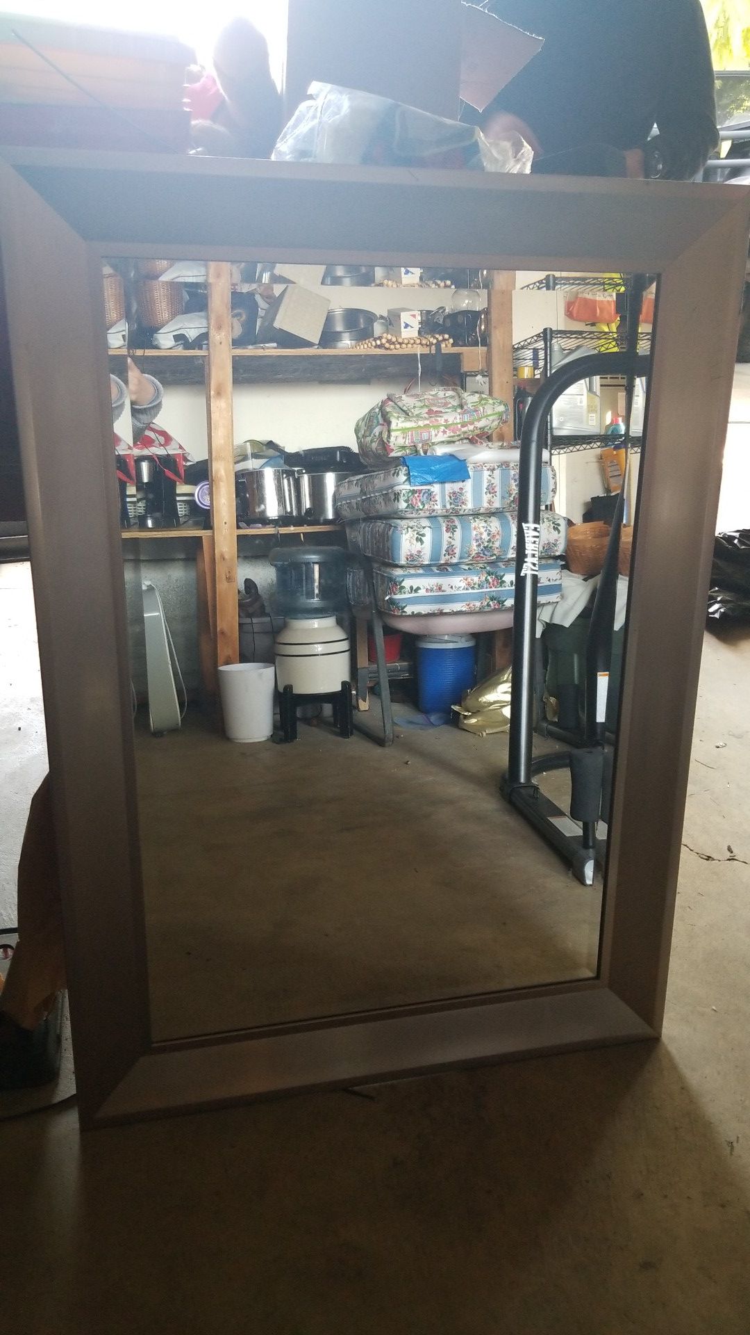 Silver frame mirror
