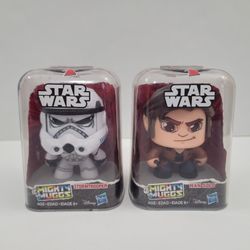 Disney Star Wars Mighty Muggs Han Solo #10 & Stormtrooper #13 Hasbro Figures