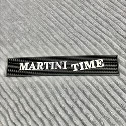 MARTINI TIME Rubber Drip BAR MAT Drink Rail 20in X 3 1/2