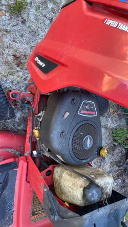 Troy Bilt tractor this is a good project for somebody it ran until their son crosswires positive than negative negative or the positive and burnt thhe