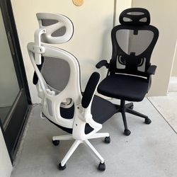 New $55 Each Modern Contemporary Style Office Computer Mesh Chair With Retractable Armrest Black Or White 