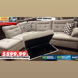 Sectional With Ottoman 