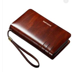 Teemzone  Genuine Leather Clutch Bag RFID Blocking